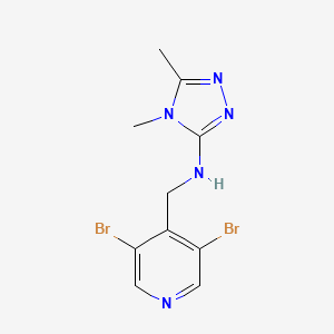 N-[(3,5-dibromopyridin-4-yl)methyl]-4,5-dimethyl-1,2,4-triazol-3-amine