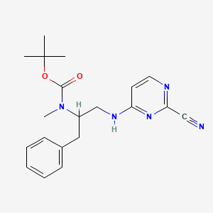 tert-butyl N-[1-[(2-cyanopyrimidin-4-yl)amino]-3-phenylpropan-2-yl]-N-methylcarbamate