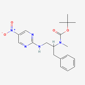 tert-butyl N-methyl-N-[1-[(5-nitropyrimidin-2-yl)amino]-3-phenylpropan-2-yl]carbamate