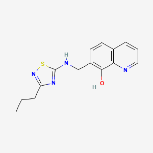 7-[[(3-Propyl-1,2,4-thiadiazol-5-yl)amino]methyl]quinolin-8-ol