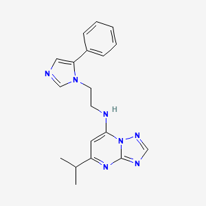 N-[2-(5-phenylimidazol-1-yl)ethyl]-5-propan-2-yl-[1,2,4]triazolo[1,5-a]pyrimidin-7-amine