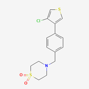 4-[[4-(4-Chlorothiophen-3-yl)phenyl]methyl]-1,4-thiazinane 1,1-dioxide