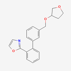 2-[2-[3-(Oxolan-3-yloxymethyl)phenyl]phenyl]-1,3-oxazole