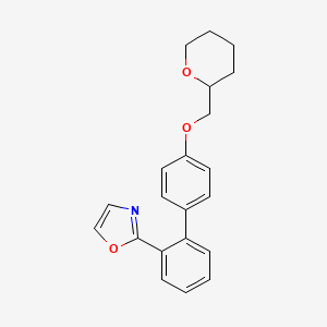 2-[2-[4-(Oxan-2-ylmethoxy)phenyl]phenyl]-1,3-oxazole