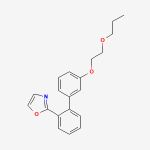 molecular formula C20H21NO3 B6982414 2-[2-[3-(2-Propoxyethoxy)phenyl]phenyl]-1,3-oxazole 