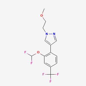 4-[2-(Difluoromethoxy)-4-(trifluoromethyl)phenyl]-1-(2-methoxyethyl)pyrazole