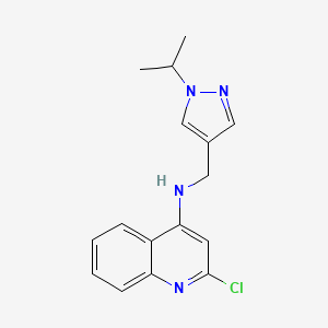 2-chloro-N-[(1-propan-2-ylpyrazol-4-yl)methyl]quinolin-4-amine