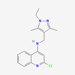 2-chloro-N-[(1-ethyl-3,5-dimethylpyrazol-4-yl)methyl]quinolin-4-amine