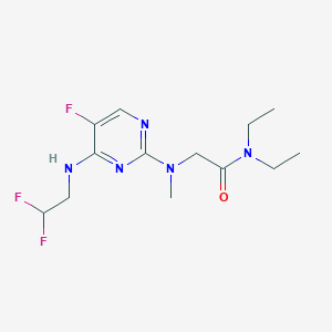 2-[[4-(2,2-difluoroethylamino)-5-fluoropyrimidin-2-yl]-methylamino]-N,N-diethylacetamide