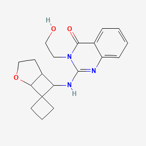 3-(2-Hydroxyethyl)-2-(spiro[2-oxabicyclo[3.2.0]heptane-7,1'-cyclobutane]-6-ylamino)quinazolin-4-one