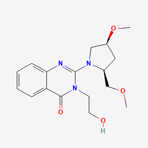 molecular formula C17H23N3O4 B6982530 3-(2-hydroxyethyl)-2-[(2S,4S)-4-methoxy-2-(methoxymethyl)pyrrolidin-1-yl]quinazolin-4-one 