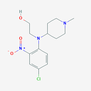 molecular formula C14H20ClN3O3 B6982536 2-(4-chloro-N-(1-methylpiperidin-4-yl)-2-nitroanilino)ethanol 