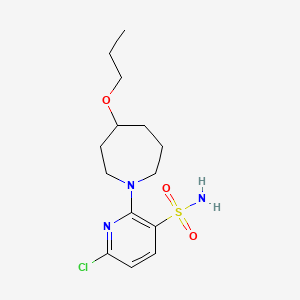 6-Chloro-2-(4-propoxyazepan-1-yl)pyridine-3-sulfonamide