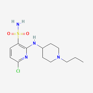 6-Chloro-2-[(1-propylpiperidin-4-yl)amino]pyridine-3-sulfonamide