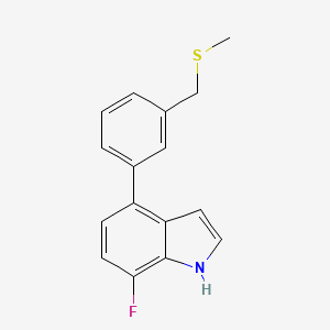 7-fluoro-4-[3-(methylsulfanylmethyl)phenyl]-1H-indole