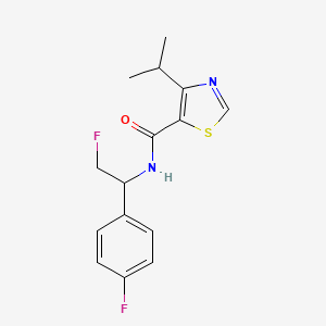 N-[2-fluoro-1-(4-fluorophenyl)ethyl]-4-propan-2-yl-1,3-thiazole-5-carboxamide