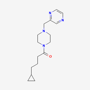 4-Cyclopropyl-1-[4-(pyrazin-2-ylmethyl)piperazin-1-yl]butan-1-one