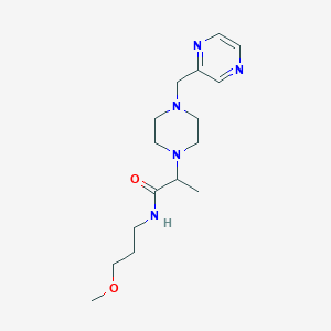 N-(3-methoxypropyl)-2-[4-(pyrazin-2-ylmethyl)piperazin-1-yl]propanamide