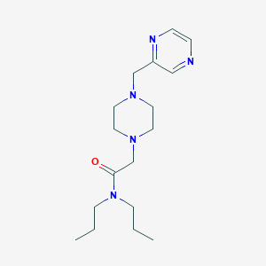 molecular formula C17H29N5O B6982638 N,N-dipropyl-2-[4-(pyrazin-2-ylmethyl)piperazin-1-yl]acetamide 