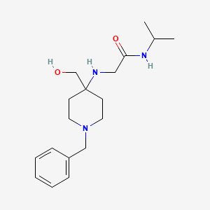 2-[[1-benzyl-4-(hydroxymethyl)piperidin-4-yl]amino]-N-propan-2-ylacetamide