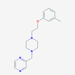 2-[[4-[2-(3-Methylphenoxy)ethyl]piperazin-1-yl]methyl]pyrazine