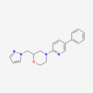 4-(5-Phenylpyridin-2-yl)-2-(pyrazol-1-ylmethyl)morpholine