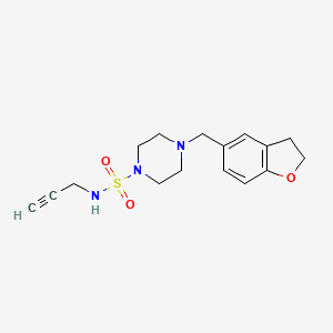 4-(2,3-dihydro-1-benzofuran-5-ylmethyl)-N-prop-2-ynylpiperazine-1-sulfonamide