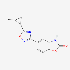 5-[5-(2-methylcyclopropyl)-1,2,4-oxadiazol-3-yl]-3H-1,3-benzoxazol-2-one