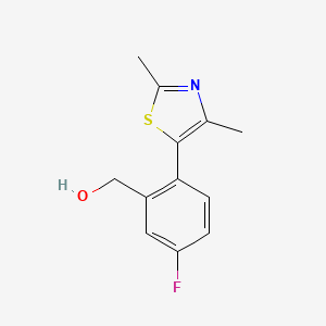 [2-(2,4-Dimethyl-1,3-thiazol-5-yl)-5-fluorophenyl]methanol