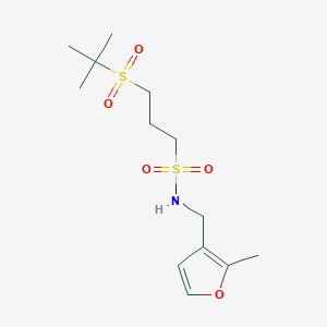 3-tert-butylsulfonyl-N-[(2-methylfuran-3-yl)methyl]propane-1-sulfonamide