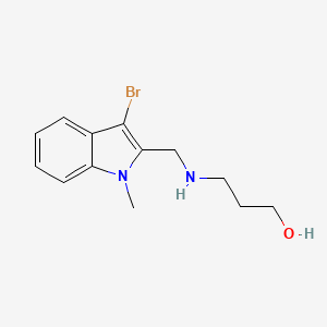 3-[(3-Bromo-1-methylindol-2-yl)methylamino]propan-1-ol