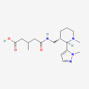 3-methyl-5-[[(2R,3S)-1-methyl-2-(2-methylpyrazol-3-yl)piperidin-3-yl]methylamino]-5-oxopentanoic acid