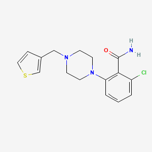 2-Chloro-6-[4-(thiophen-3-ylmethyl)piperazin-1-yl]benzamide