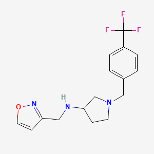 N-(1,2-oxazol-3-ylmethyl)-1-[[4-(trifluoromethyl)phenyl]methyl]pyrrolidin-3-amine