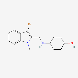 4-[(3-Bromo-1-methylindol-2-yl)methylamino]cyclohexan-1-ol