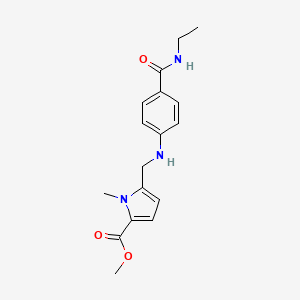 molecular formula C17H21N3O3 B6982758 Methyl 5-[[4-(ethylcarbamoyl)anilino]methyl]-1-methylpyrrole-2-carboxylate 