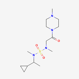 2-[[1-Cyclopropylethyl(methyl)sulfamoyl]-methylamino]-1-(4-methylpiperazin-1-yl)ethanone