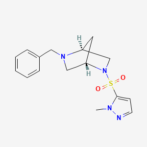 molecular formula C16H20N4O2S B6982771 (1S,4S)-2-benzyl-5-(2-methylpyrazol-3-yl)sulfonyl-2,5-diazabicyclo[2.2.1]heptane 