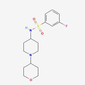 molecular formula C16H23FN2O3S B6982790 3-fluoro-N-[1-(oxan-4-yl)piperidin-4-yl]benzenesulfonamide 