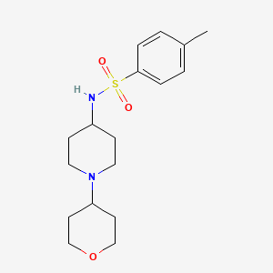 molecular formula C17H26N2O3S B6982796 4-methyl-N-[1-(oxan-4-yl)piperidin-4-yl]benzenesulfonamide 