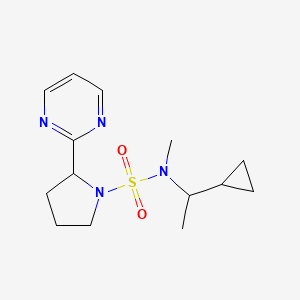 N-(1-cyclopropylethyl)-N-methyl-2-pyrimidin-2-ylpyrrolidine-1-sulfonamide