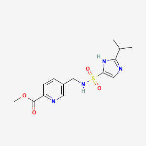 methyl 5-[[(2-propan-2-yl-1H-imidazol-5-yl)sulfonylamino]methyl]pyridine-2-carboxylate