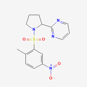 2-[1-(2-Methyl-5-nitrophenyl)sulfonylpyrrolidin-2-yl]pyrimidine