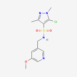 5-chloro-N-[(5-methoxypyridin-3-yl)methyl]-1,3-dimethylpyrazole-4-sulfonamide