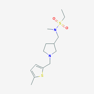 N-methyl-N-[[1-[(5-methylthiophen-2-yl)methyl]pyrrolidin-3-yl]methyl]ethanesulfonamide