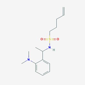 molecular formula C15H24N2O2S B6982866 N-[1-[2-(dimethylamino)phenyl]ethyl]pent-4-ene-1-sulfonamide 