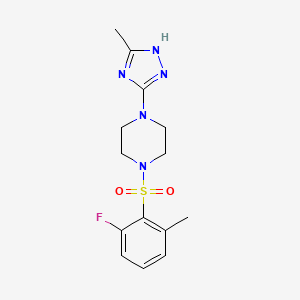 1-(2-fluoro-6-methylphenyl)sulfonyl-4-(5-methyl-1H-1,2,4-triazol-3-yl)piperazine