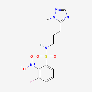 3-fluoro-N-[3-(2-methyl-1,2,4-triazol-3-yl)propyl]-2-nitrobenzenesulfonamide