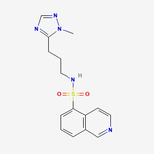 molecular formula C15H17N5O2S B6982906 N-[3-(2-methyl-1,2,4-triazol-3-yl)propyl]isoquinoline-5-sulfonamide 