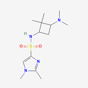 molecular formula C13H24N4O2S B6982914 N-[3-(dimethylamino)-2,2-dimethylcyclobutyl]-1,2-dimethylimidazole-4-sulfonamide 